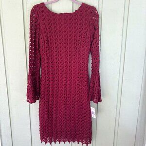 RN Studio By Ronnie Nicole Wine Colored Lace Dress in size 6 NWT!!!